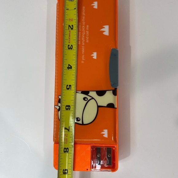 Good Friend! Orange Giraffe Padded Pencil Case/Box - Picture 2 of 6